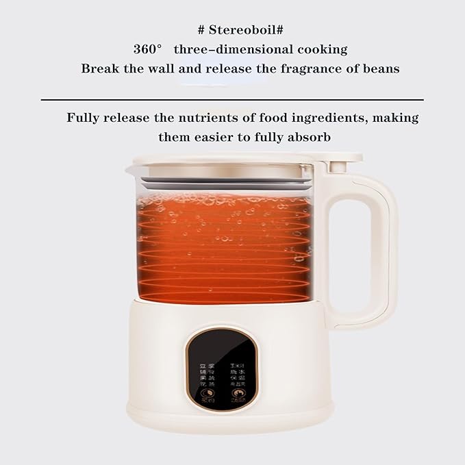 Mini Nut Milk Maker Electric Juice Blender Self-Cleaning Personal Soybean Milk Machine with 12H Preset for Kitchen