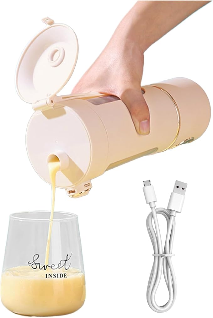 Portable Blender Cup - 700ml Cordless USB Mixer Fruit Juicer with Rechargeable Battery Personal Accessory Easy Clean Design Kitchen Gear Compact Build Blending Option for Travel