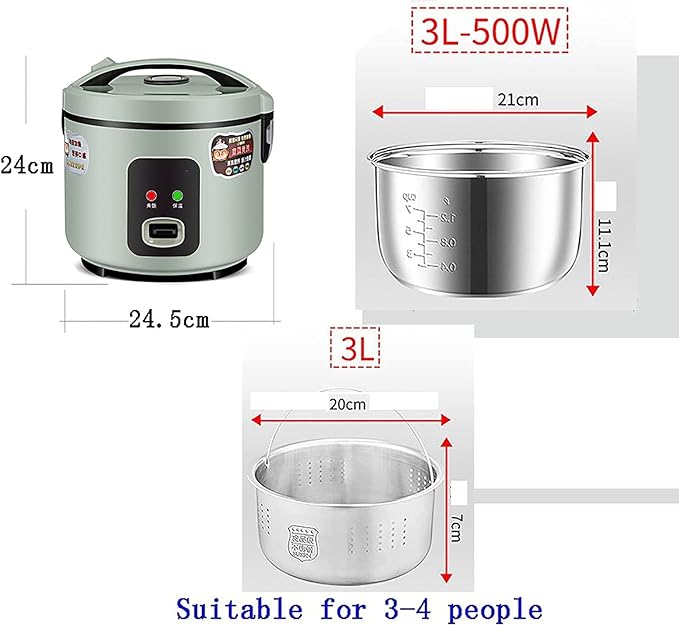 Rice Cooker Household Multifunctional 304 Stainless Steel Double Tank Rice Soup Separation Intelligent Heat Preservation (5L) ()