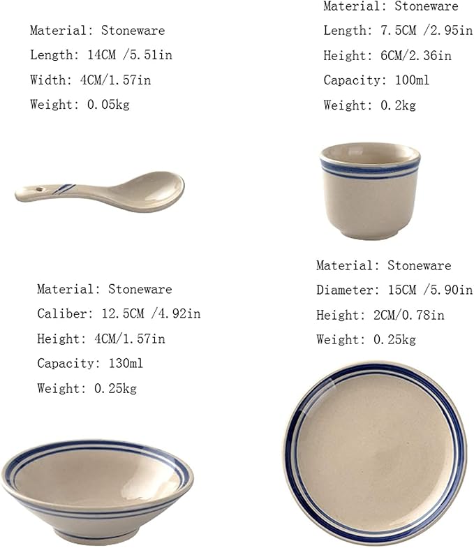 Dinnerware Sets - Luxury Gift Dishes Service Set Old-Fashioned Four-Piece Bowl Dish and Plate Porcelain Special Set Restaurant Tableware Ceramic Table Porcelain Dinnerware