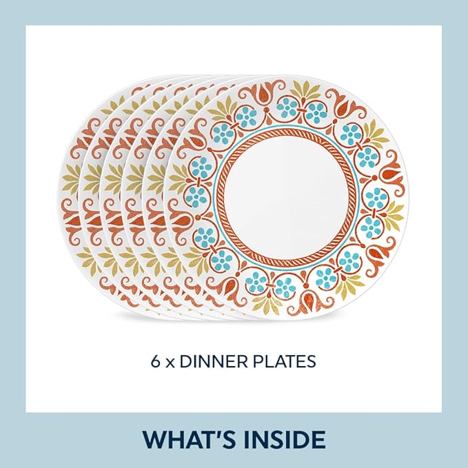 Corelle Global Collection Vitrelle 12-Piece Dinnerware Set Triple Layer Recycled Glass Terracotta Dreams &amp Global Collection Vitrelle Dinner Plates Set Triple Layer Recycled Glass
