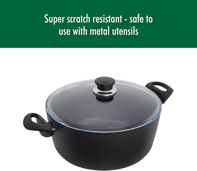 BALLARINI Parma Arezzo by HENCKELS 10-pc Nonstick Pots and Pans Set Dutch Oven Made in Italy  Durable and Easy to cleanBlack