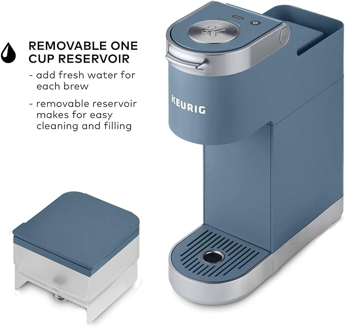 Keurig K-Mini Plus Single Serve K-Cup Pod Coffee Maker with 6 to 12oz Brew Size Stores up to 9 K-Cup Pods Travel Mug Friendly Evening Teal