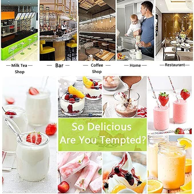 180W Commercial Milkshake Machine 18000rpm Electric Drink Mixer with 2 Speed Adjustable and 800ML Cup for Smoothie Milk Ice Cream Blender(Single Head)