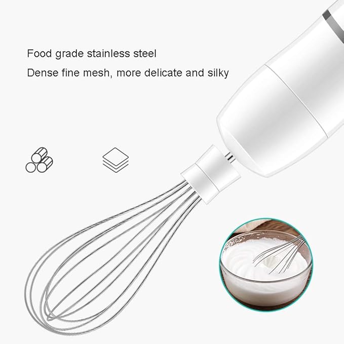 Egg Beater Hand Blender 450W 2nd Gear Speed Control Hand Blender Set Immersion Blender with Hand Mixer Chopper Whisk Beaker Attachment for Soup Sauce Food Whisk