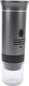Luqeeg 72W 120ML Cup Portable Coffee Maker Full Automatic Machine Outdoor Ground Coffee Maker with USB C Charging &amp 20 Bar Pressure for Camping RV Hiking Office Travel (Gray)