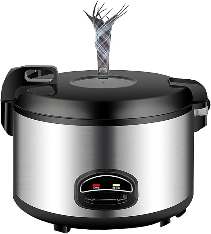 Large Capacity Commercial Rice Cooker &amp Warmer with Nonstick Inner Pot/Stainless Steel Exterior/One-Touch Operation/Auto Keep Warm Rice Cooker13L-1900W13L-1900W