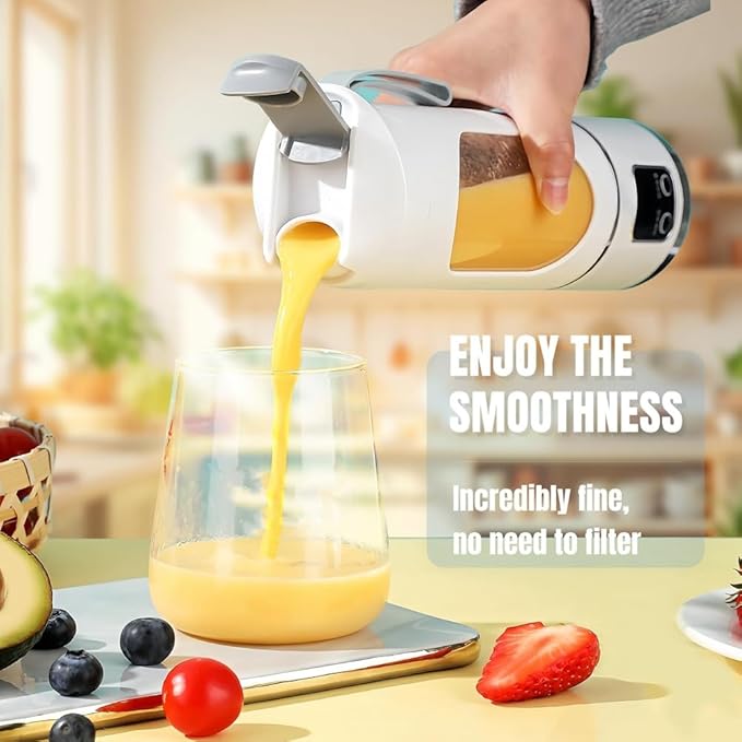 USB Rechargeable Portable Blender 8 Blade Mini Ice Crusher with Digital Display 3 Modes Portable Blender C