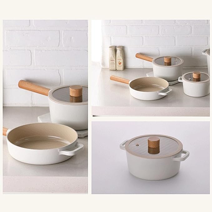 TORI Non-Stick ceramic coating Pot and pan with lid Cookware Set of 5P