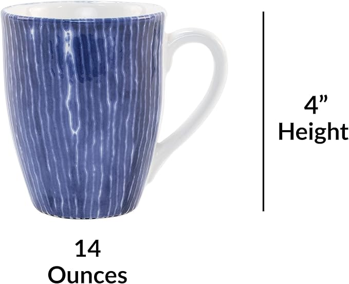 Vietri Viva Santorini Collection Italian Dinnerware Sets (Mugs Set of 4)