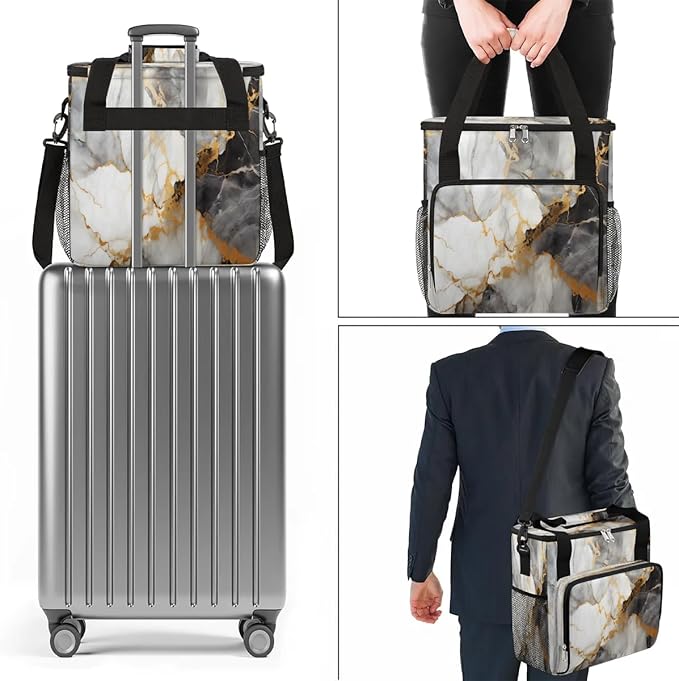 Classic Patterns Marble Coffee Maker Travel Bag for K-Mini or K-Mini Plus Single Serve Coffee Brewer Portable Storage Tote Case for Tarvel