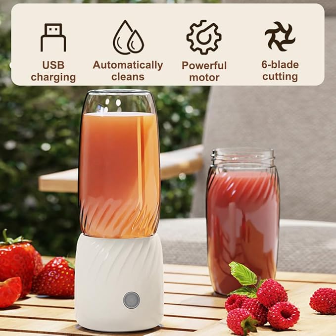 Portable Blenders350ml Small Blenders Drink Machine Blender With 6 Blades for Shakes Fruit Juice Smoothies Sports Travel