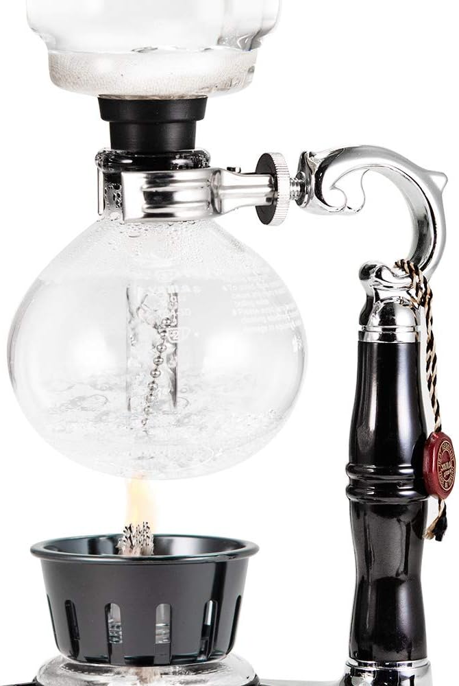 Yama Glass 5 Cup Tabletop Siphon (Syphon) (Alcohol Burner) 20-Ounce Clear
