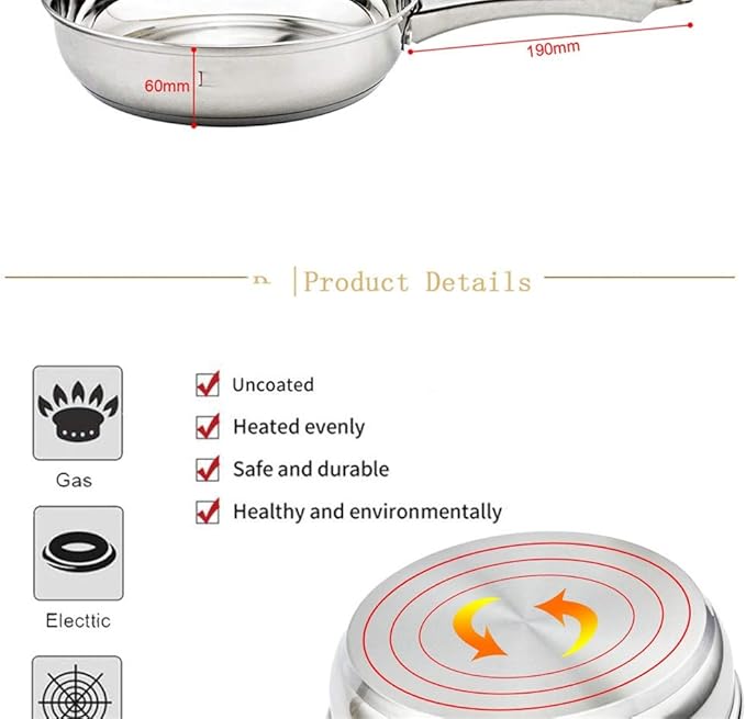 Cookware Set Stainless Steel Pots Composite Bottom Saucepan Saute Steak Pan Non Stick Fry Pan with Lids Kitchenware Set 5PCS