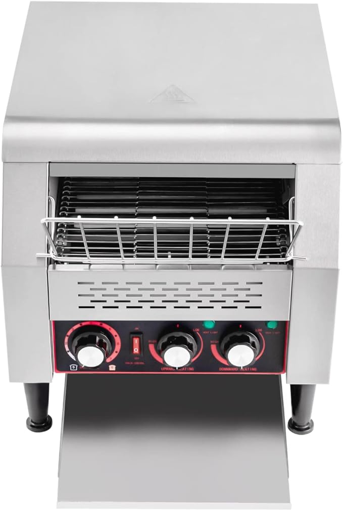 2200W Electric Commercial Conveyor Toaster 300PCS/H Restaurant Heavy Duty Industrial Toasters Stainless Steel Tray Toasting Machine Commercial Toasting Bread Bagel Toaster 300PCS Per Hour