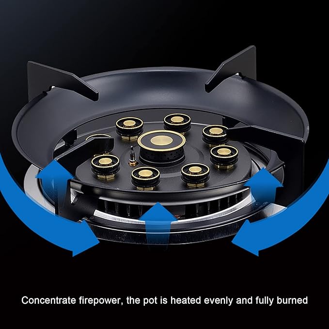 Drop-In Gas Stove Top 2 Burner Tempered Glass Gas Cooktop Home Kitchen Built-In Gas Cooker 0-180 Minutes Timer Easy To Clean Black