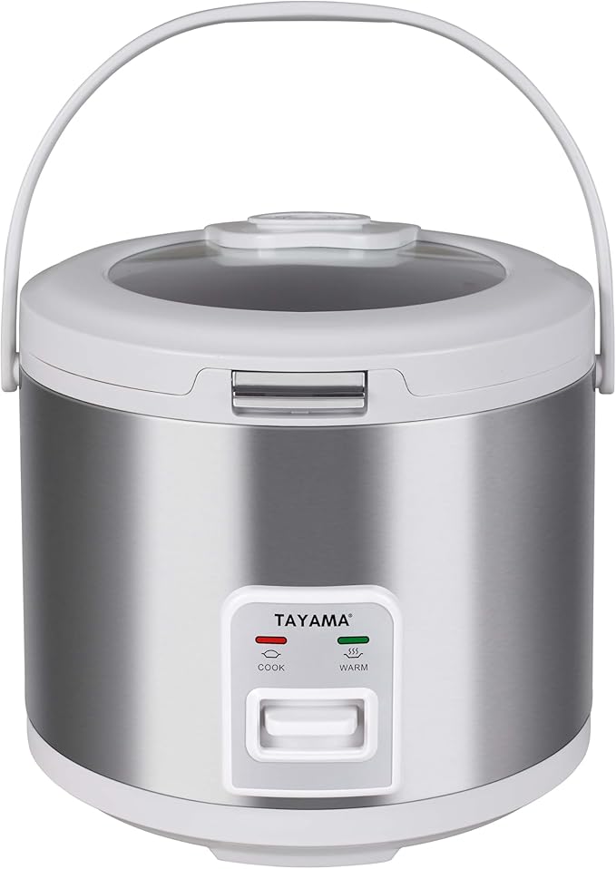 TAYAMA 10-Cup Automatic Rice Cooker &amp Warmer with Glass Lid