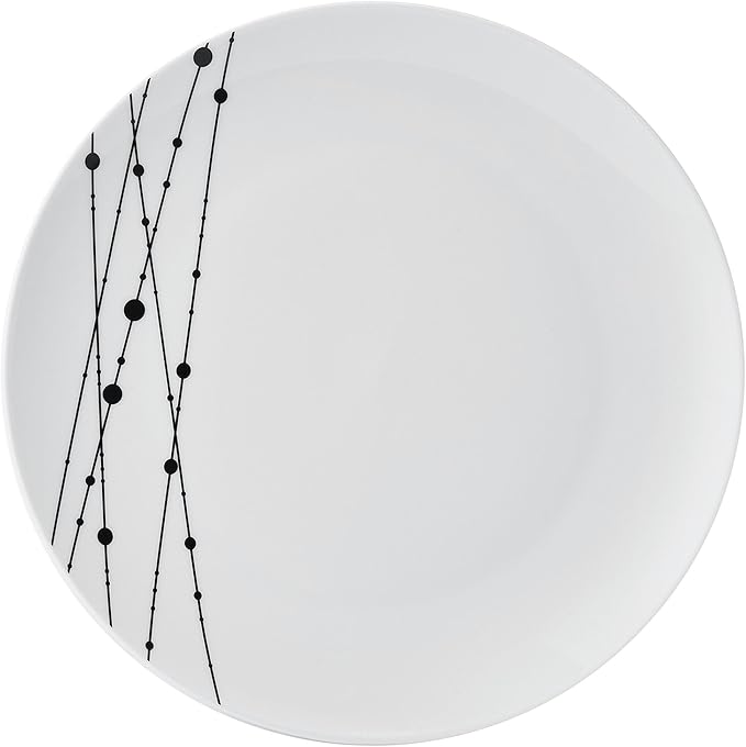 Studio Nova Linear Symphony 12 Piece Dinnerware Plate Bowl Set Service for 4