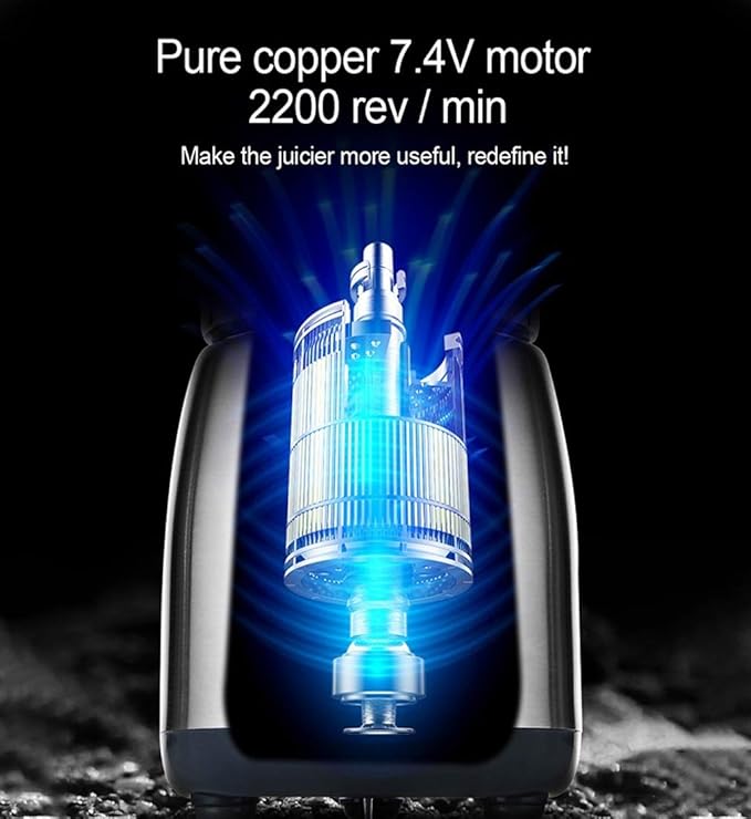 Portable Blender Mini Blender Smoothie Maker with USB Rechargeable Electric Blender Professional Commercial for Vegetables and Fruit Smoothie Maker Blender Food Processor 4000Mah 380Ml