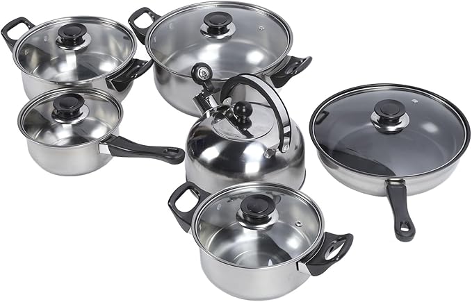 Cookware Set Multipurpose Rustproof Cookware Pots Sauce Saute Pans Set for Home