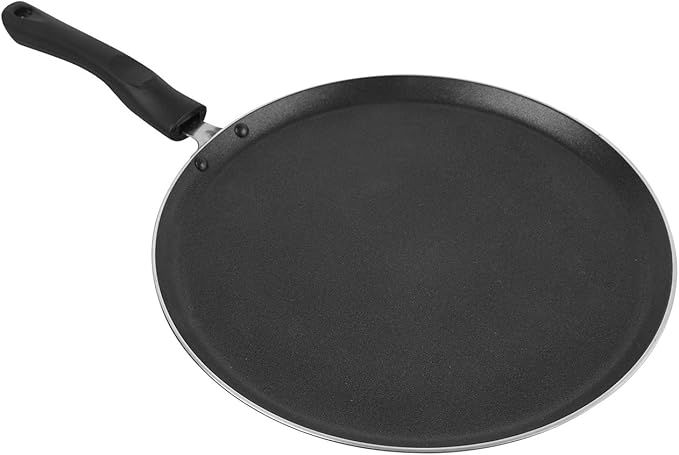 Cello Prima 3-Piece Non-Stick Aluminium Cookware Set – Hammertone (28 cm Dosa Tawa 22 cm Kadai with Glass Lid 22 cm Fry Pan) | Induction Base PFOA-Free Sturdy Handles Ideal Gift Set