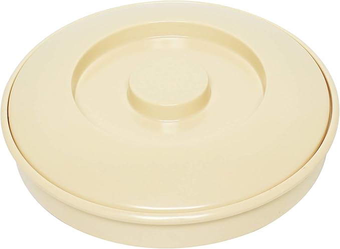 Nustone tan melamine dinnerware collection 8 1/4 tortilla server w/ lid comes in dozen