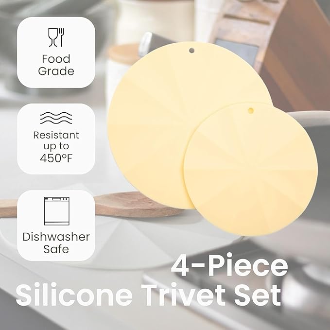 Larder &amp Vine 21 Piece Cookware Set (Limoncello) | Dutch Oven Utensil Set Saucepan Skillet and Trivets
