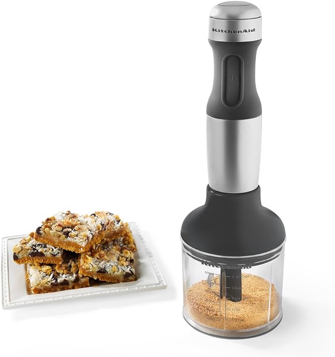 KitchenAid KHB2351CU 3-Speed Hand Blender - Contour Silver 8 inches