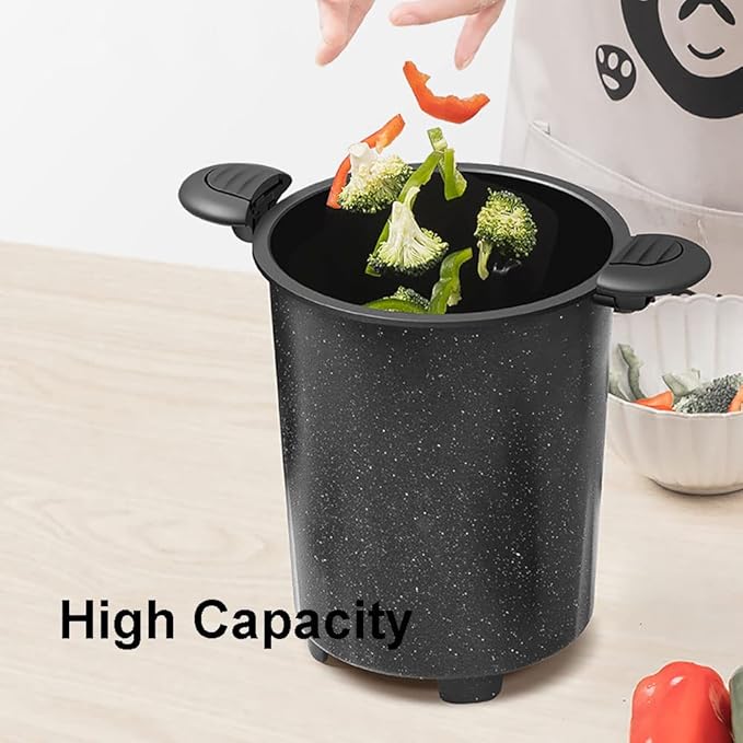 Automatic Cooker 360° Rotation Fry Machine for Home Use Outdoors Camping Travel Cooking Multi-Functional Fry PanRed