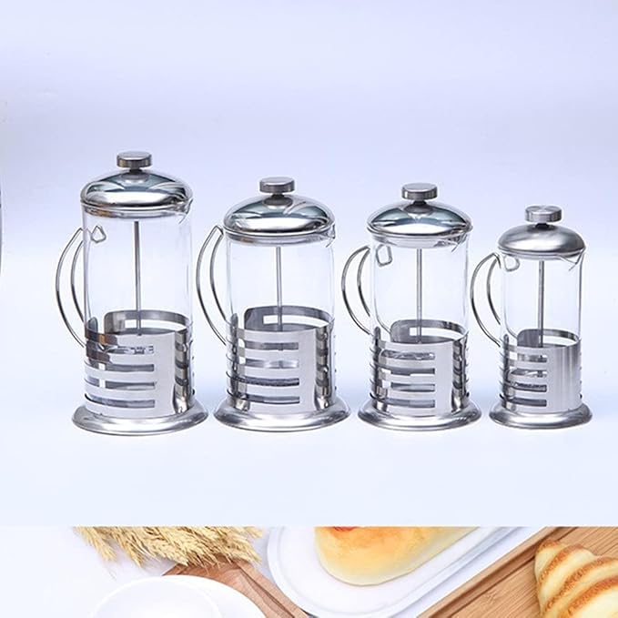 Press Coffee Maker Coffee Press CaffettiereCoffee Maker French Press Coffee Maker French Press Pot Double-Wall Heat Resistant Glass French Coffee Press Filtration Stainless Steel Coffee Maker Eas