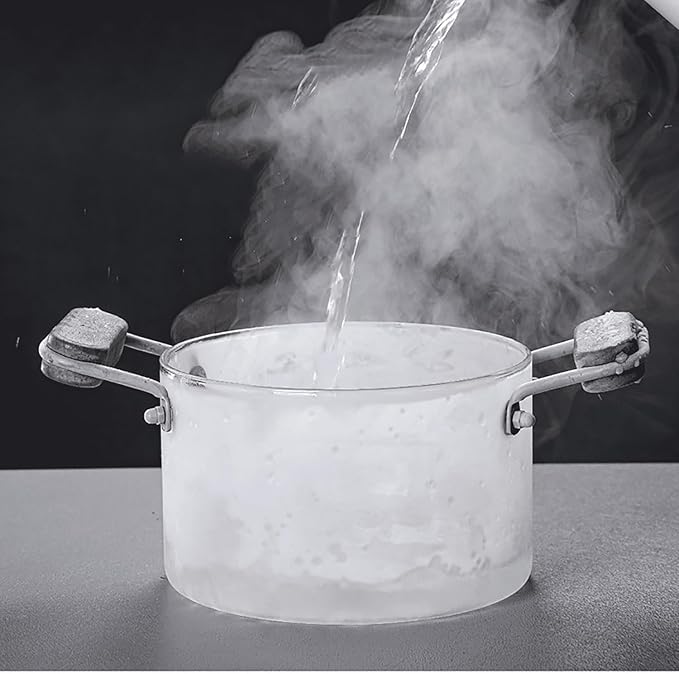 Glass Cooking Pot With Lid Glass Pot Glass Cookware Set Transparent Double-ear Glass Pot With Lid Heat Handles Large-capacity Induction Cooker Gas Stoves Open Fire For Soup Milk(2.5l)