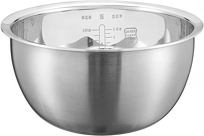 304 Stainless Steel 3L Rice Cooker Inner Bowl Compatible for Xiaomi IHFB01CM Uncoated Thick Kettle Replace The Inner Pot Rice Cooker Electric Rice Cooker Accessories