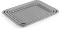Salter Essentials 3-Piece Baking Tray Set – Non-Stick Coating 31/35/39 cm Stackable Oven Sheets Dishwasher Safe Easy to Clean Made in The UK Durable Chip Trays Lightweight PFOA-Free BW13674
