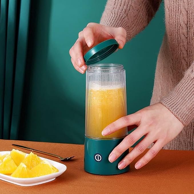 350ml Portable Electric Juicer Mini Fruit Blender Rechargeable Smoothie Processor Personal Squeezer with 1500mAh Battery(Pink)