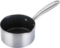 Prestige Scratch Guard Non Stick Milk Pan with Pouring Lip 14cm - Stainless Steel Milk Pan Scratch Resistant Suitable for All Hobs Oven &amp Dishwasher Safe Durable Cookware