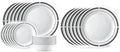 Corelle 18-Piece Dinnerware Set + 6 Corelle Dinner Plates | Vitrelle Glass Plates and Bowls Lightweight and Durable