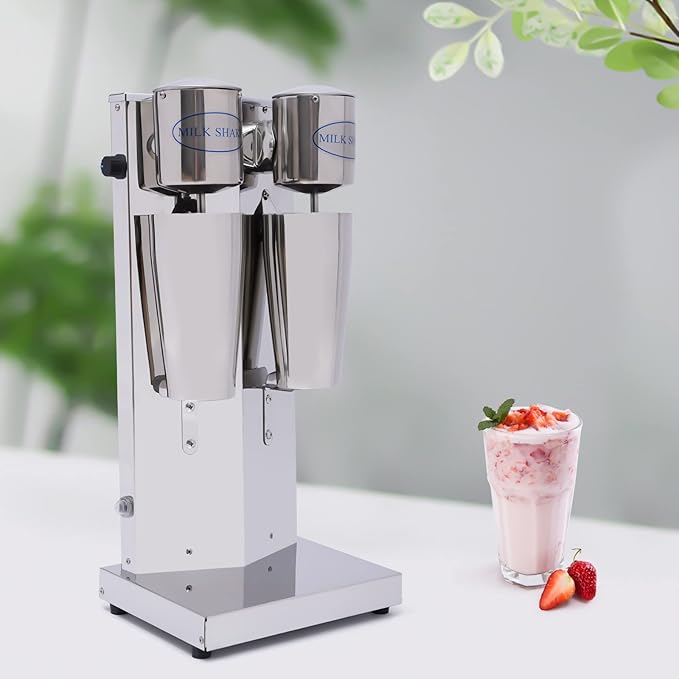 Electric Milkshake Maker Ice Cream Mixer Machines 110V Commercial Drink Smoothie Blender for Coffee Shops Tea Stores to Making Fruit Tea Coffee Stirred Drinks (2 Head 800ml)