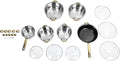 Premium Stainless Steel Cookware Set Rustproof and Stick Proof Safe for Home Kitchen and Restaurant Use (Gold Handle)