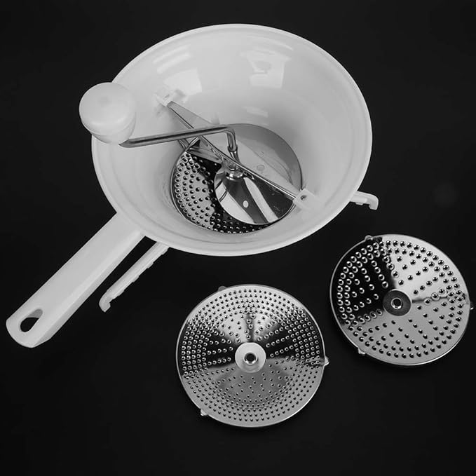 Alvinlite Manual Cheese Blender Vegetable Cutter Mashed Potato Machine Fruit Mixer with Three Cut Plate