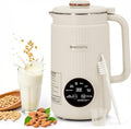 Nut Milk Maker40oz Large Capacity Stainless Steel Automatic Soy Milk Machine for HomemadeOatPlant-Based Milk and Non-Dairy Beverages Almond Cow Milk Machine with Delay StartSelf Cleaning (White)