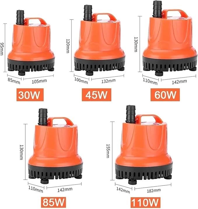 WFish Tank Bottom Suction Submersible Pump for Aquarium Silent Water Pump Multifunctional Small Suction Pump(85W)