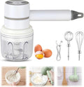 SOYON 3-in-1 Fully Automatic Mixergarlic Chopper MiniCordless Handheld Mixer With Egg Beater And Cream StickFor Kitchen Baking And Cooking(White 250ML)
