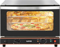 Garvee Commercial Convection Oven Countertop 46L/42Qt 1800W Toaster 3-Tier Electric Oven w/Front Glass Door Trays Wire Racks Clip Gloves 120V