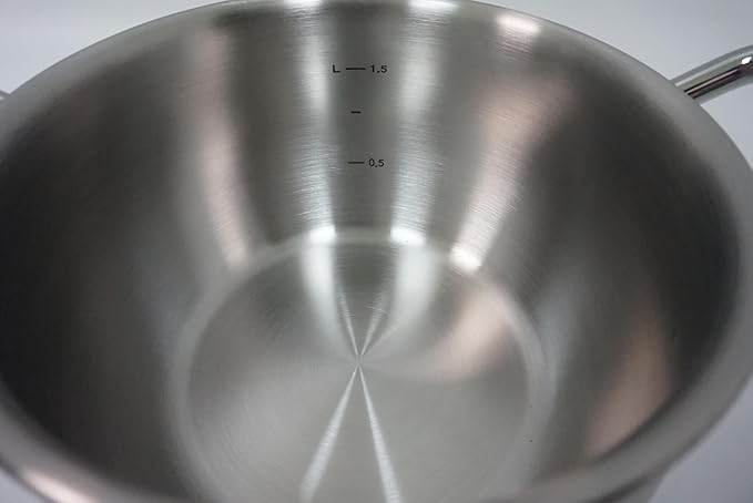 Withmolly316Ti Titanium Stainless Steel Stockpot rice cooker with Lid 6.2in/16cm