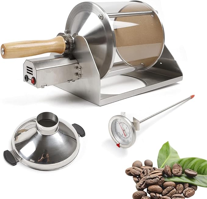Coffee Roaster Electric Home Coffee Roasting Machine Gas Burner Coffee Beans Baker Peanut Roaster Grain Dry For Cafe Shop Home15 * 8.3 * 8.5inch