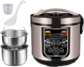 Household Low-Sugar Rice Cooker Household 304 Stainless Steel Inner 24H Reservation Soup Separation Rice Cooker For 2-7 People(5L)