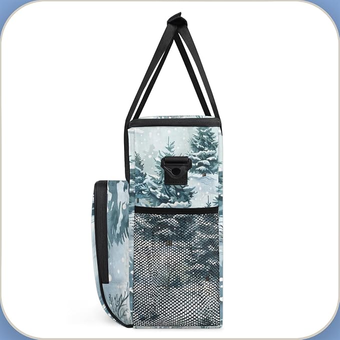 Graffiti Tree Coffee Maker Carrying Bag Christmas Festivals Travel Storage Bag Compatible with K-Mini or K-Mini Plus Single Serve Coffee Brewer Carrying Case with Multiple Pockets &amp Shoulder Str