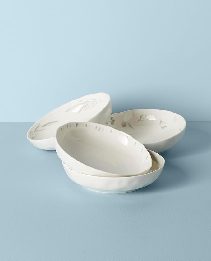 Lenox Oyster Bay Pasta 4Pc Bowls 4.75 White