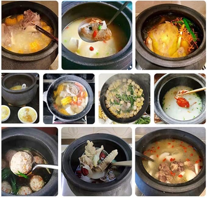 Ceramic Rice Cooker with LidJapanese Rice PotCeramic CasseroleRound Earthenware Clay PotHot PotNot-Stick Stew PotSoup HotStovetop Cookware A 4l (A 8L)
