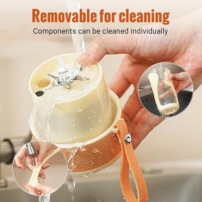 Blender Cup 450ML Mini Blender with 6 Stainless Steel Blades Portable Juice Cup for Home Sport Office Camping